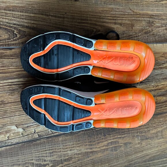 Nike Air Max 270 Black & Orange Size 11 - EUC - Picture 4 of 10